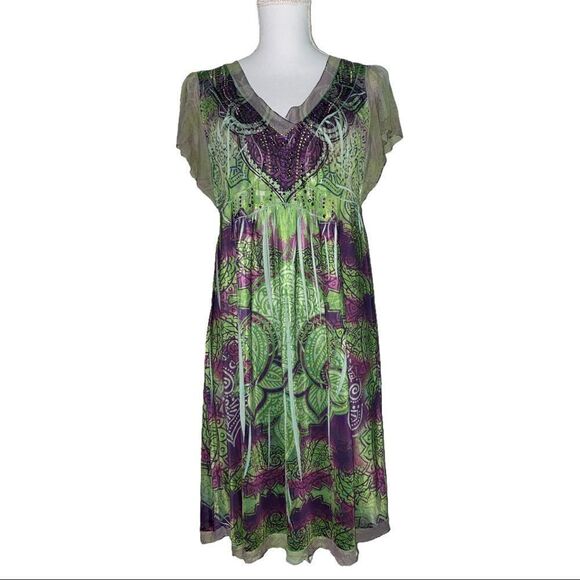 Unity World Wear  V-neck Dress - Picture 1 of 9